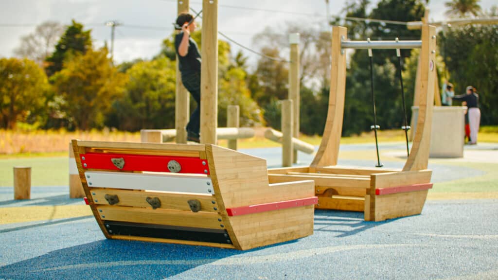 Local heritage, like Maori culture, in New Zealand can be added to a thematic playground design.