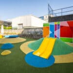 Vibrant colours are great fro a childcare playground.