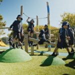 Full Service playground design and build company can work from surface to playground equipment manufacturing.