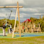 Single Flying Fox on Whitikau Reserve Playground