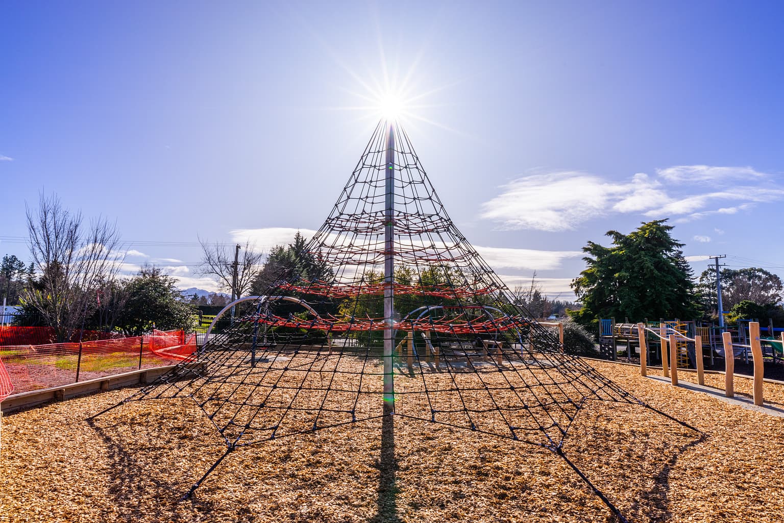 Cornerstone equipment, a 7.5m net tower.