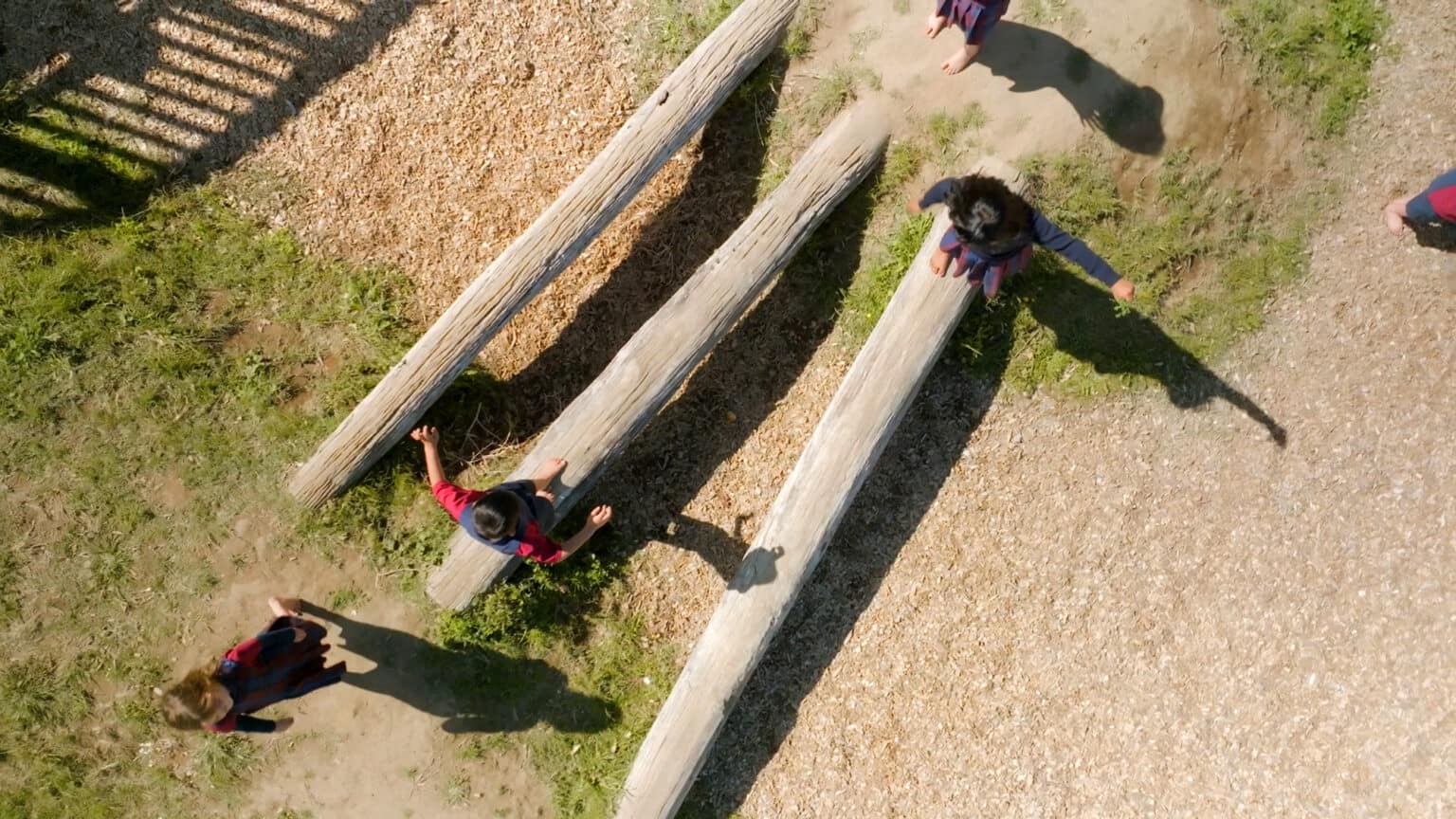 Natural Play Equipment are simple, but engage children imagination and problem solving skills.