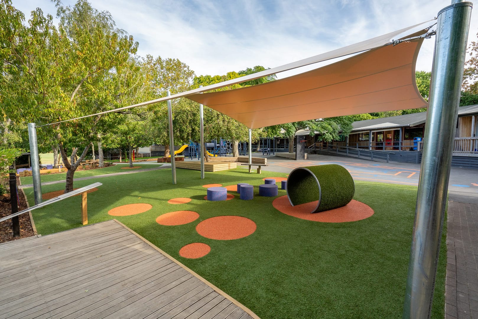 Playground design enables schools to incorporate their own themes into their play spaces. 