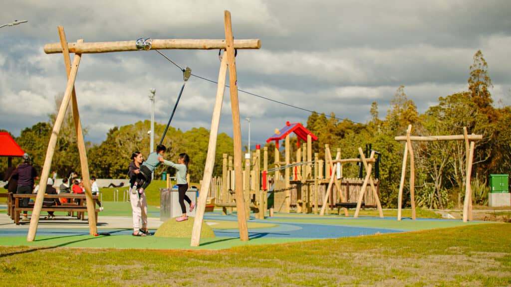 Single Flying Fox on Whitikau Reserve Playground