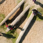 Natural Play Equipment are simple, but engage children imagination and problem solving skills.