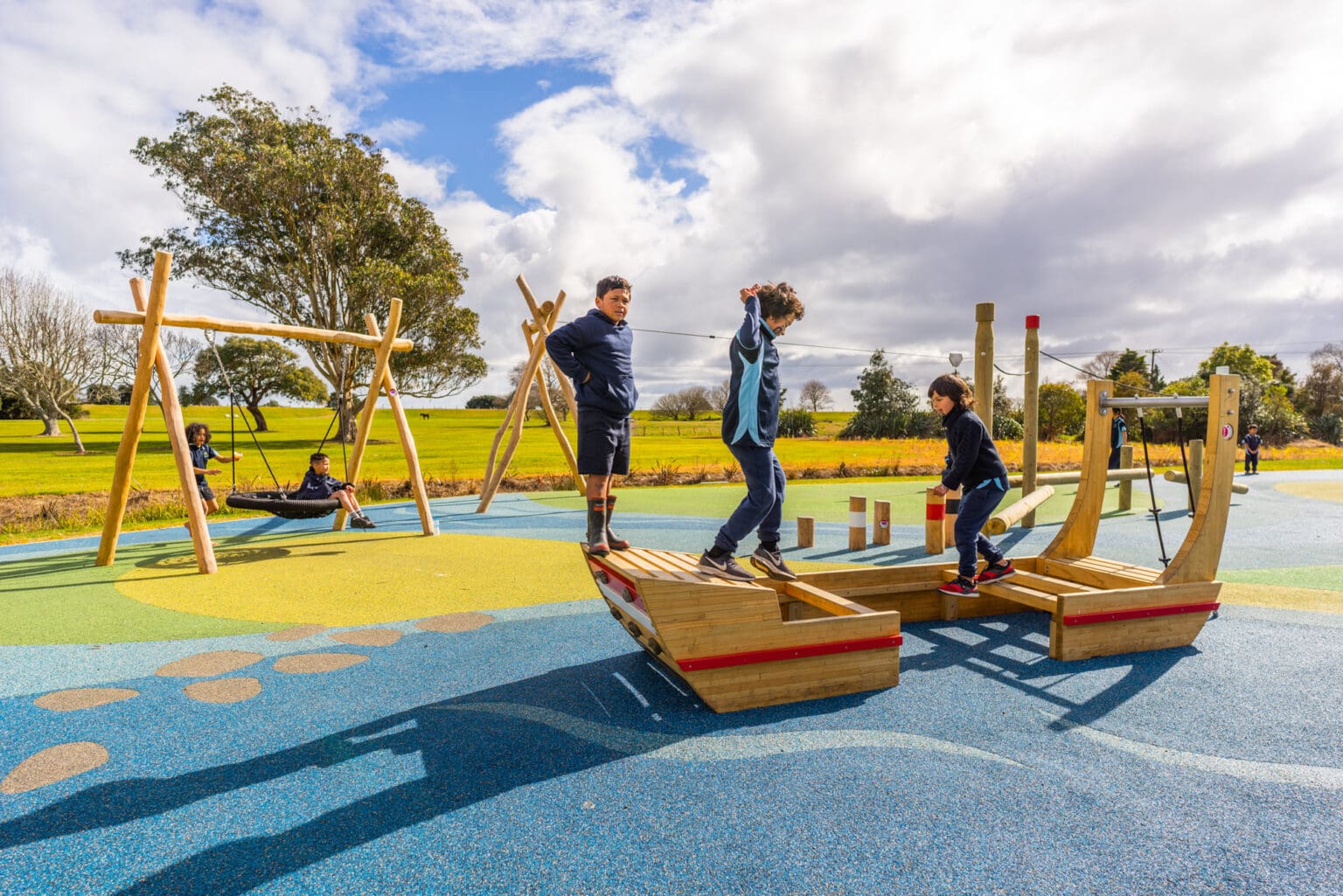 Waka at the Whitikau Reserve Playground